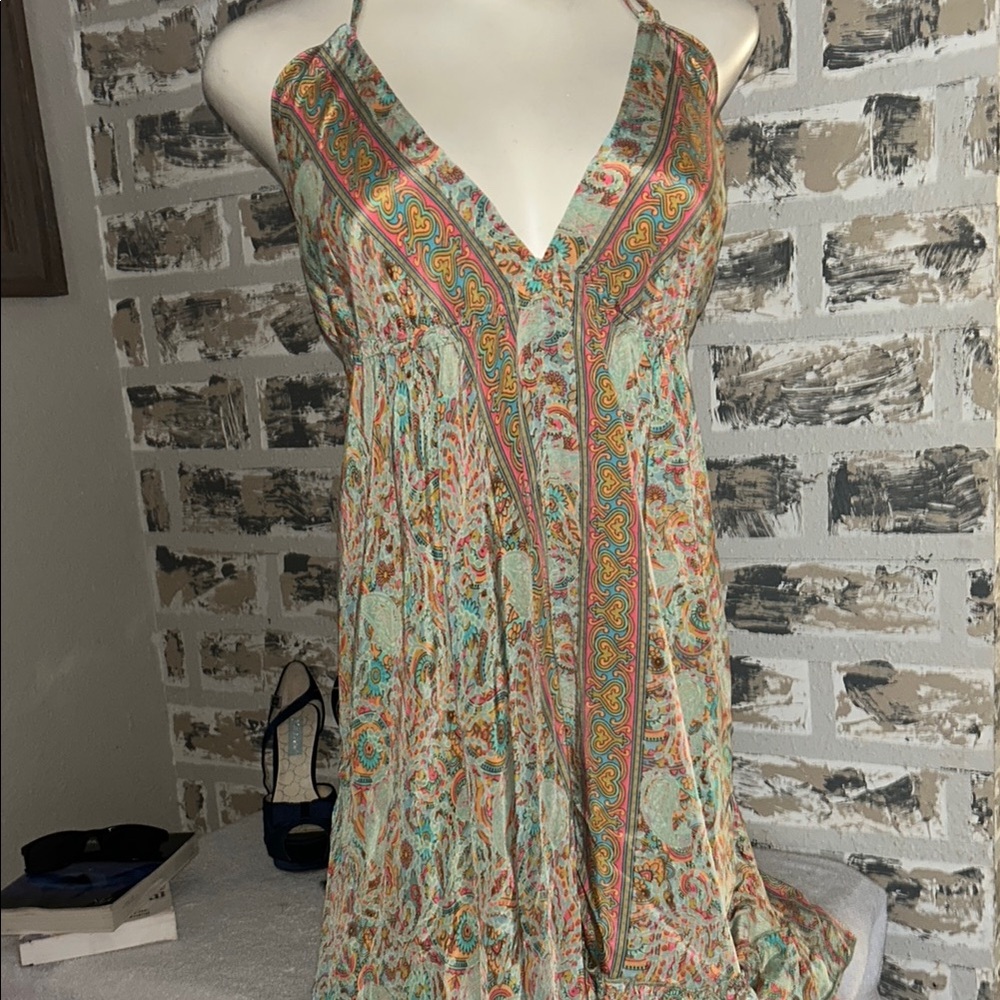 💖Corte Hindu Paisley Halter Dress
